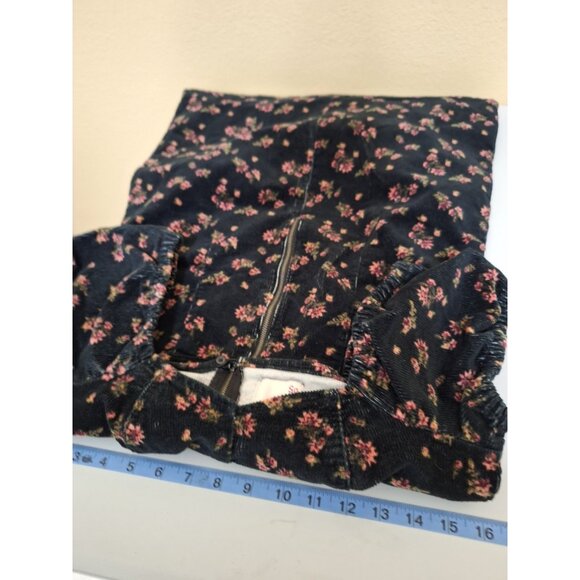 SO Floral Dress Velvet‎ Dark Cottagecore Retro Western Babydoll - Picture 7 of 10